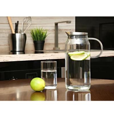 China High Borosilicate Glass Carafe Pitcher Kettle Hot Cold Water Jug With Lid for sale