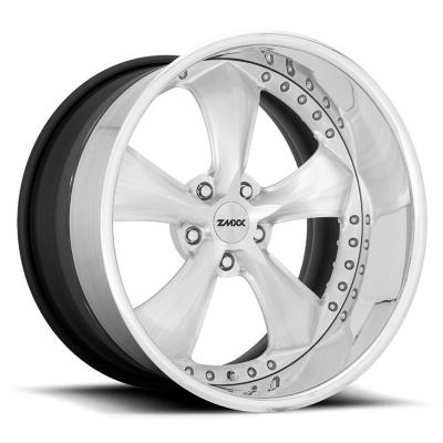 China Black And White ZMXX Aluminum Alloy Polishing 24 26 Inch PCD Wheels 5x114.3 5x120 20 Inch Off-Road 22 Aluminum Forged Wheels Alloy Rims for sale