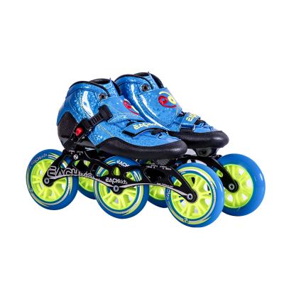 China Teens And Adults Carbon Fiber Roller Skates 3 Wheel Speed ​​Integrated Skates Professional Shoes For Adult Children for sale