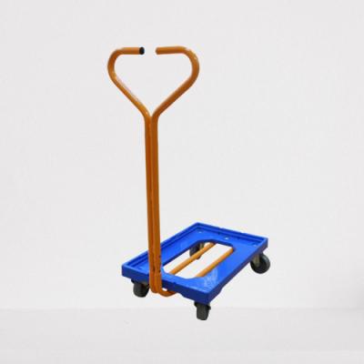 China Mobile Folding Container Dolly With Handle Hand Metal Cart for sale