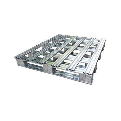 China Customized Single Faced Steel Metal Folding Pallet Warehouse Heavy Duty Forklift Truck Galvanized Industrial Pallet Metal Box Pallet for sale