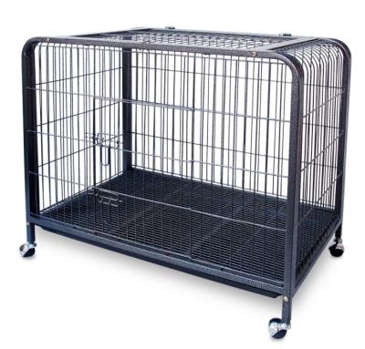 China Pet House Breathable Dog Cage Square Tube Wire Cage For Large Dogs for sale