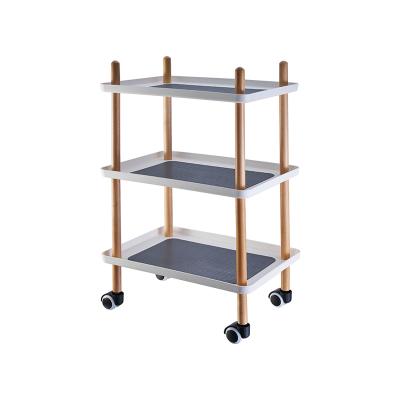 China Sustainable Rolling 3 Tier Vegetable Storage Trolley Organizer Trolley Easy Assembly For Kitchen Office Bathroom for sale