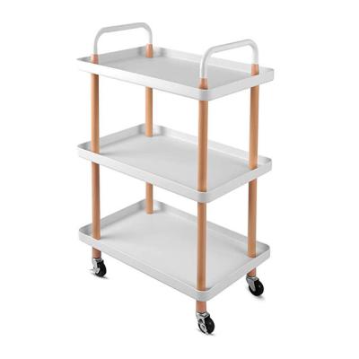 China Nordic Sustainable Design 3 Tiers Rolling Kitchen Organizer Shelves Trolley Storage Racks And Rack Cart for sale