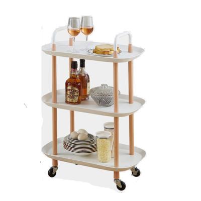 China Multi-Functional Kitchen Bathroom Metal Shelf Storage Home Sustainable Storage Trolley Home for sale