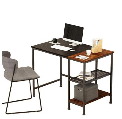 China Home Office (Height) Adjustable Computer Desk, Study Desk with Metal Drawer, Easy-Assembly Table with Storage Shelves for Work for sale