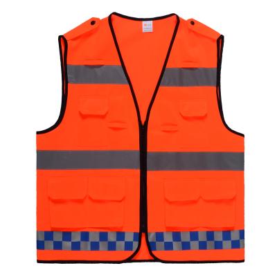 China 100%polyester EN20471 hi-force safety vest with reflective tape for sale