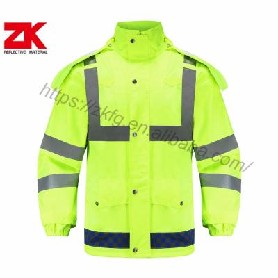 China New Design Water Proof Professional Safety Raincoat Safety Vest Comfortable And Breathable Reflective Safety Raincoat for sale