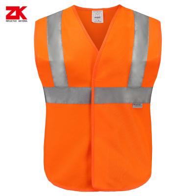 China Low price safety reflective vest three orange reflective marks for sale