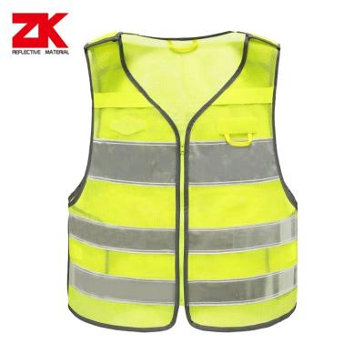 China Railway station/roadway/construction/school/order hot sell hi force vest workwear class 2 reflector jacket high visibility safety vest for sale