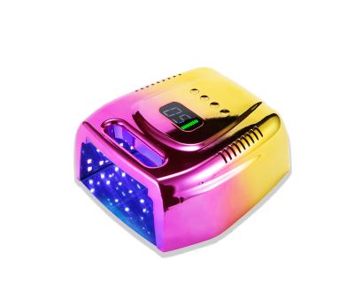 China Art Beauty 135W Cordless Rechargeable Cordless Gel Nail Dryer Lamp Quick Nail Cure Customize Logo Nail Lamp For Salon for sale