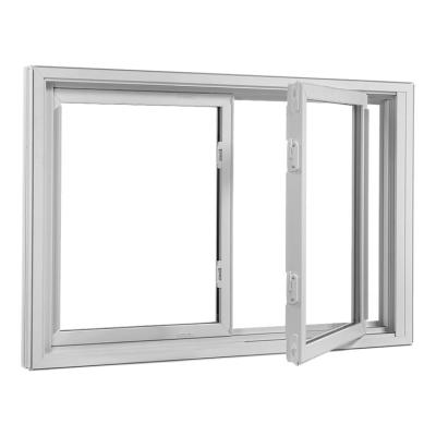 China Magnetic Screen pvc casement crank open windows China window manufacturers tempered double glass sound proof for sale