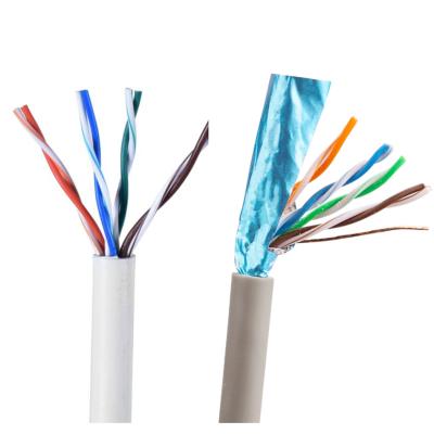 China factory supplier ethernet power over ethernet shield ftp 100mhz lan cable utp cat 5e cat5e copper video cable 1000ft for indoor outdoor network for sale