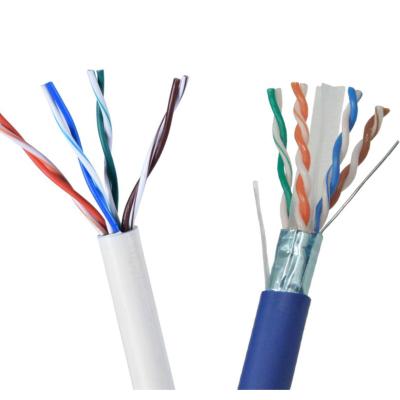 China LAN network rj45 cat5 cat6 ftp utp copper data cable internet indoor 1000ft outdoor copper cable solid bare copper 305m for sale