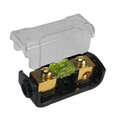 China 4ga/8ga in/out 12V Automotive Mini Car Audio Gauge ANL 30a 60a 80a 100a 150a 200a 250a 8 Built-in Fuse Holder for sale