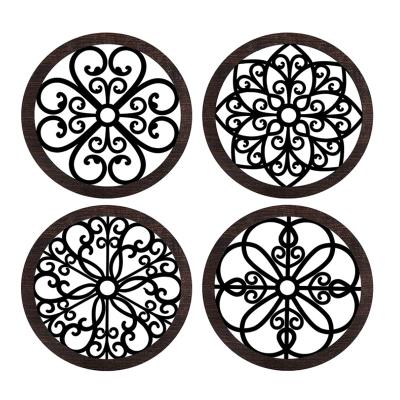 China (Size)Economical Adjustable Custom Design Round Wooden Mandala Wall Art Geometry Grid Board Mandala Wall Decor for sale