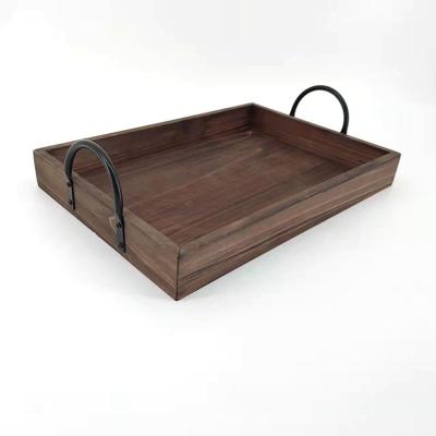 China Sustainable Antique Coffee Tray Bar Tray For Kitchen Restaurant Hotel Party for sale