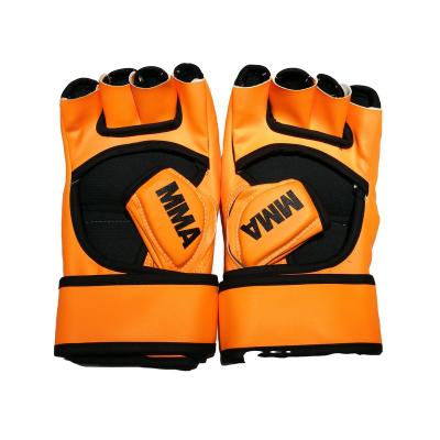 China Traning Sports Custom Boxing Gloves Muttahida Majlis-e-Amal Logo Five-finger Gloves Leather Boxing Gloves For Bulking Men for sale