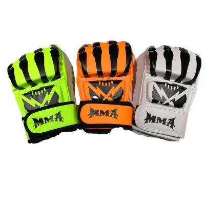 China Muttahida Majlis-e-Amal Logo Five-finger Gloves Leather Universal Custom Muay Thai Boxing Gloves Boxing Gloves for sale