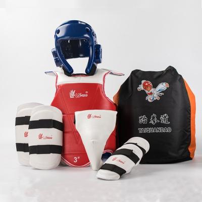 China PU+ EVA Durable Cheap Different Colors Boxing Taekwondo Training Taekwondo Guard Protective Equipment Taekwondo Gear Set for sale