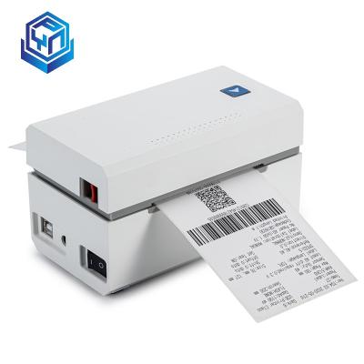 China Black and White Blue 80mm Tooth Sticker Thermal Address Label Printer for Express Logistics Garment Label Printer for sale