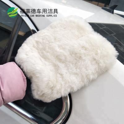 China Super Soft Auto Detailing Glove / Gloves Wool Plush Car Wash Glove for sale