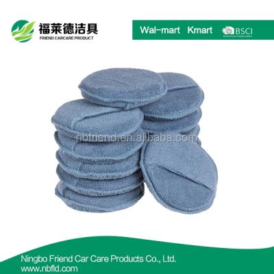 China Wax Microfiber Car Wax Applicator Clean Cleaning Pad for sale