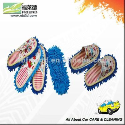 China Disposable Slippers FT-010 Microfiber Mop Slipper for sale