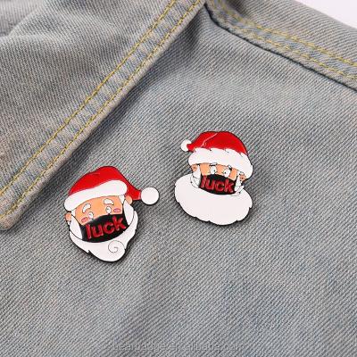 China Factory Direct Sales Europe Cute Soft Enamel Pin Santa Hat Christmas Gift Professional Custom Lapel Pin for sale