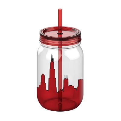 China Sustainable Manufacturer 750ml 27oz BPA Free Tritan Free Sample Plastic Juice Mug With Straw for sale