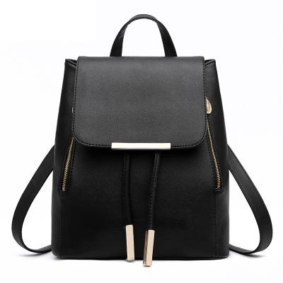 China Fashion PU Women Girls Leather Shoulder Bag Anti-theft Backpack Ladies Backpack Travel Bag for sale