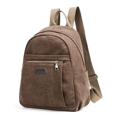 China Anti-theft laptop casual daypack travel rucksack vintage backpack school university unisex canvas backpack for sale