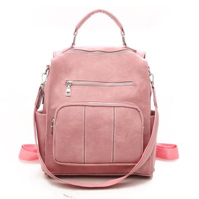 China Anti-theft Three Ways To Carry PU Leather Women Mini Backpack Fashion Shoulder Bag Backpack Purse For Ladies for sale