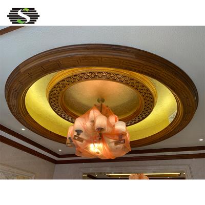 China Modern Designs Luxury Solid Teak Wood Ceiling Panels Craved Wood Ceiling Panels for sale