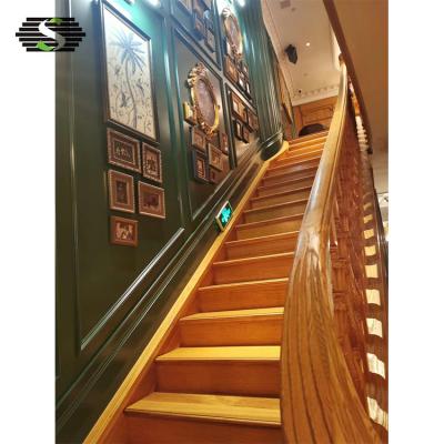 China Wholesale Modern Stairs Cantilever Teak Tread Solid Wood Staircase for sale