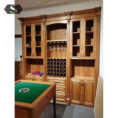 China Home Luxury Modern Teak Furniture Color Double Revolving Single Door Wine Cabinet for sale