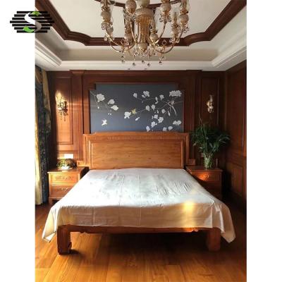 China (Other) European Designs Adjustable Elegant Teak Style Wooden Carved Bed for sale