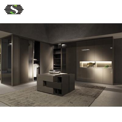 China Modern Bespoke Wood Cabinets Bedroom Wall Wardrobe Design Cabinet Room for sale