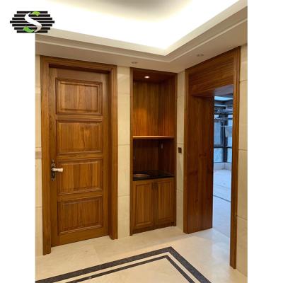 China Customization factory wooden door teak door high quality modern wood interior solid teak door for sale