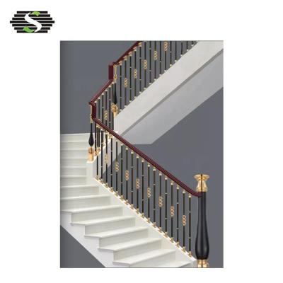 China Factory Price Modern Stairs Decoration Custom Metal Fencing Aluminum Stairs Handrail Stairs for sale