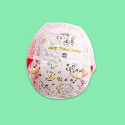 China Baby Diapers OEM Factory Breathable Material 3D Leakguards Printed Disposable Baby Diaper Pants for sale