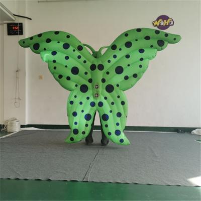 China Oxford Cloth Inflatable Kids Holiday Party Show Costume Parade Event Butterfly Dress Wings Wearable Costume zu verkaufen