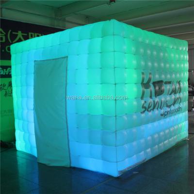 China 2.5x2.5 Inflatable Booth Fence Decoration Inflatable Cube Tube LED Photo Factory For Sale Price for sale