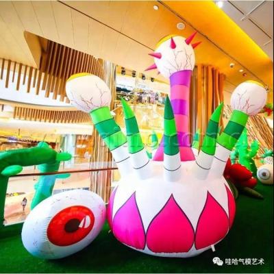 Chine Promotion Activity Shopping Mall 3m Decorative Inflatable Flowers Bunch With Customized Color à vendre