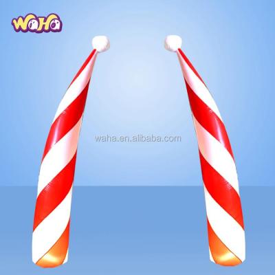 China High End Chemical Fabric Christmas Decorations Outdoor Inflatable Candy Cone for sale