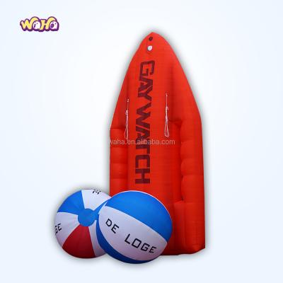 China Inflatable Oxford cloth inflatable surfboard and balloon beach decoration beach advertising on sale à venda