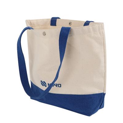 China Custom Printed 100% Handled Logo Cotton Canvas Tote Bags With Embroidered Logos for sale