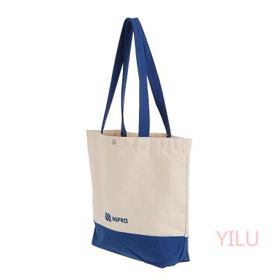 China 2023 Customized Cotton Canvas Shopping Tote Logo Handled Bag For Boutique for sale