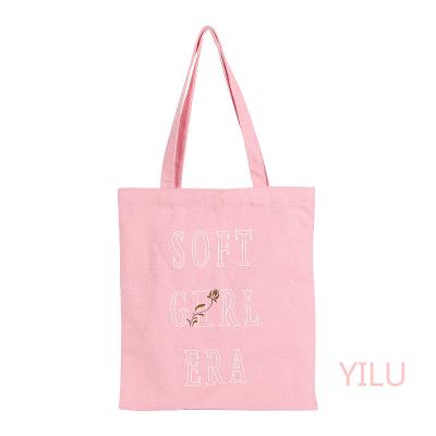 China Handled Recycle Natural Plain Cotton Tote Canvas Bags With Custom Printed Logo for sale