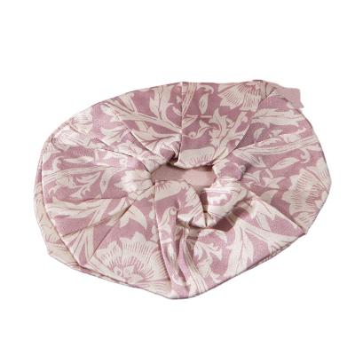 China Street Style Women Floral Print Stretchy Elastic Silk Satin Hair Scrunchies for sale